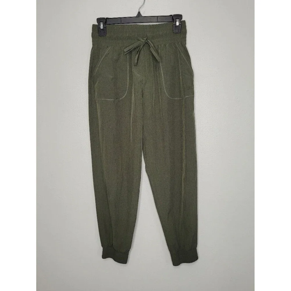 Albion green pull on ankle jogger casual athleisure pants size small petite